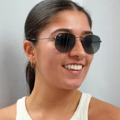 Ray-Ban Sunglasses Hexagonal RB3548N 004/71 Gunmetal Dark Grey Gradien