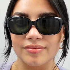 Ray-Ban Sunglasses Jackie Ohh 4101 601/T3 Shiny Black Grey Gradient Po
