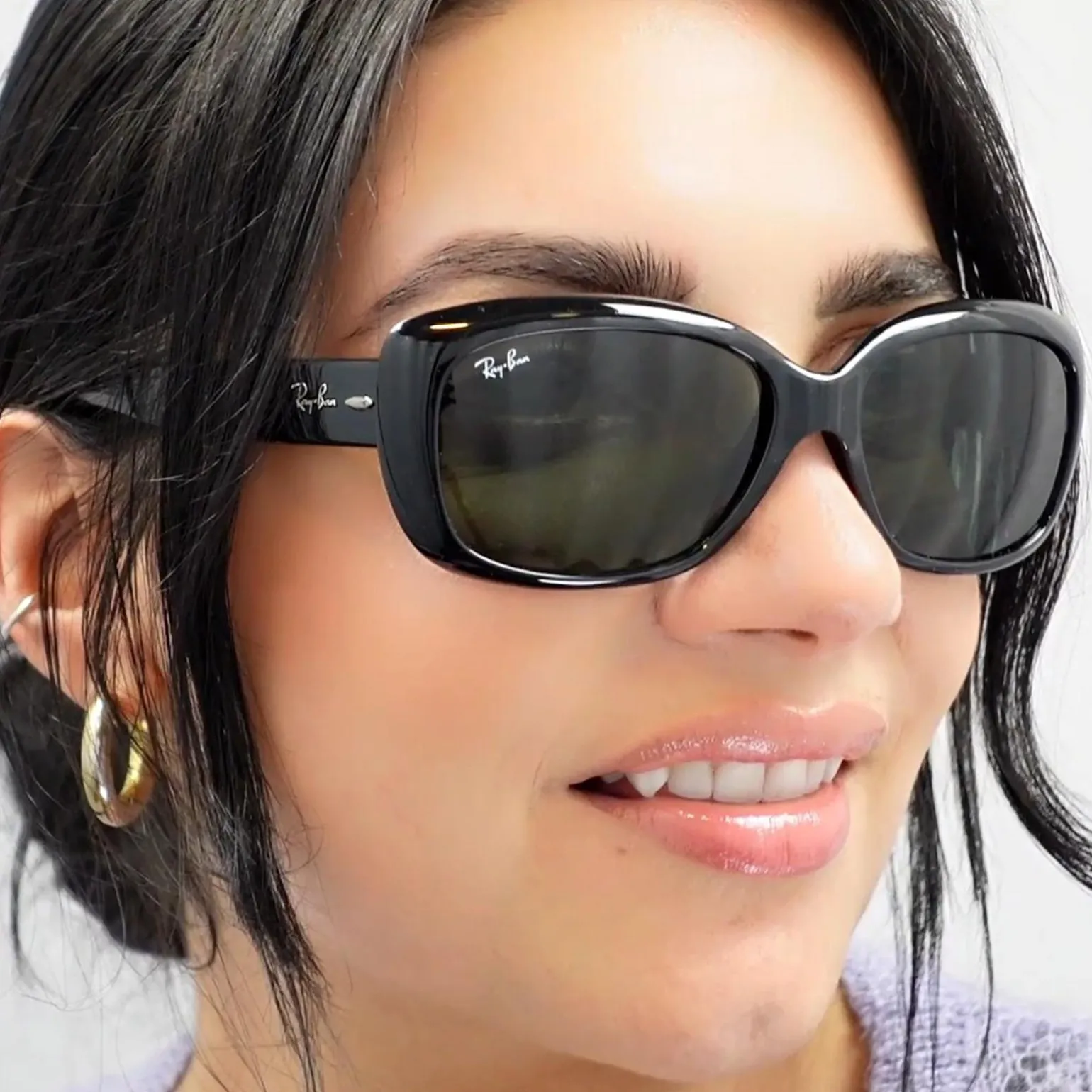 Ray-Ban Sunglasses Jackie Ohh 4101 601/58 Black Green Polarized