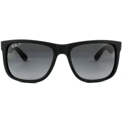 Ray-Ban Sunglasses Justin 4165 622/T3 Black Rubber Grey Gradient Polar