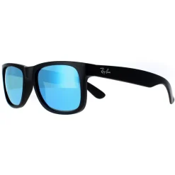 Ray-Ban Sunglasses Justin 4165 622/55 Black Blue Mirror