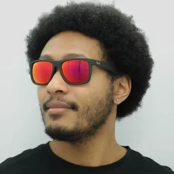 Ray-Ban Sunglasses Justin 4165 622/6Q Rubber Black Red Mirror