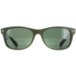 Ray-Ban Sunglasses New Wayfarer 2132 646531 Rubber Military Green on B