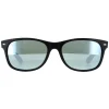 Ray-Ban Sunglasses New Wayfarer 2132 622/30 Rubber Black Silver Flash