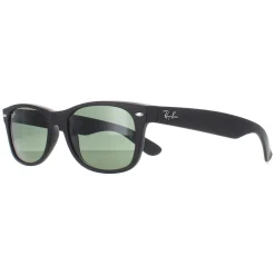 Ray-Ban Sunglasses New Wayfarer 2132 622 Black Rubber Green Medium 55m