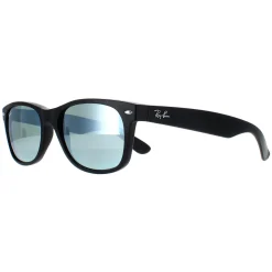 Ray-Ban Sunglasses New Wayfarer 2132 622/30 Rubber Black Silver Flash