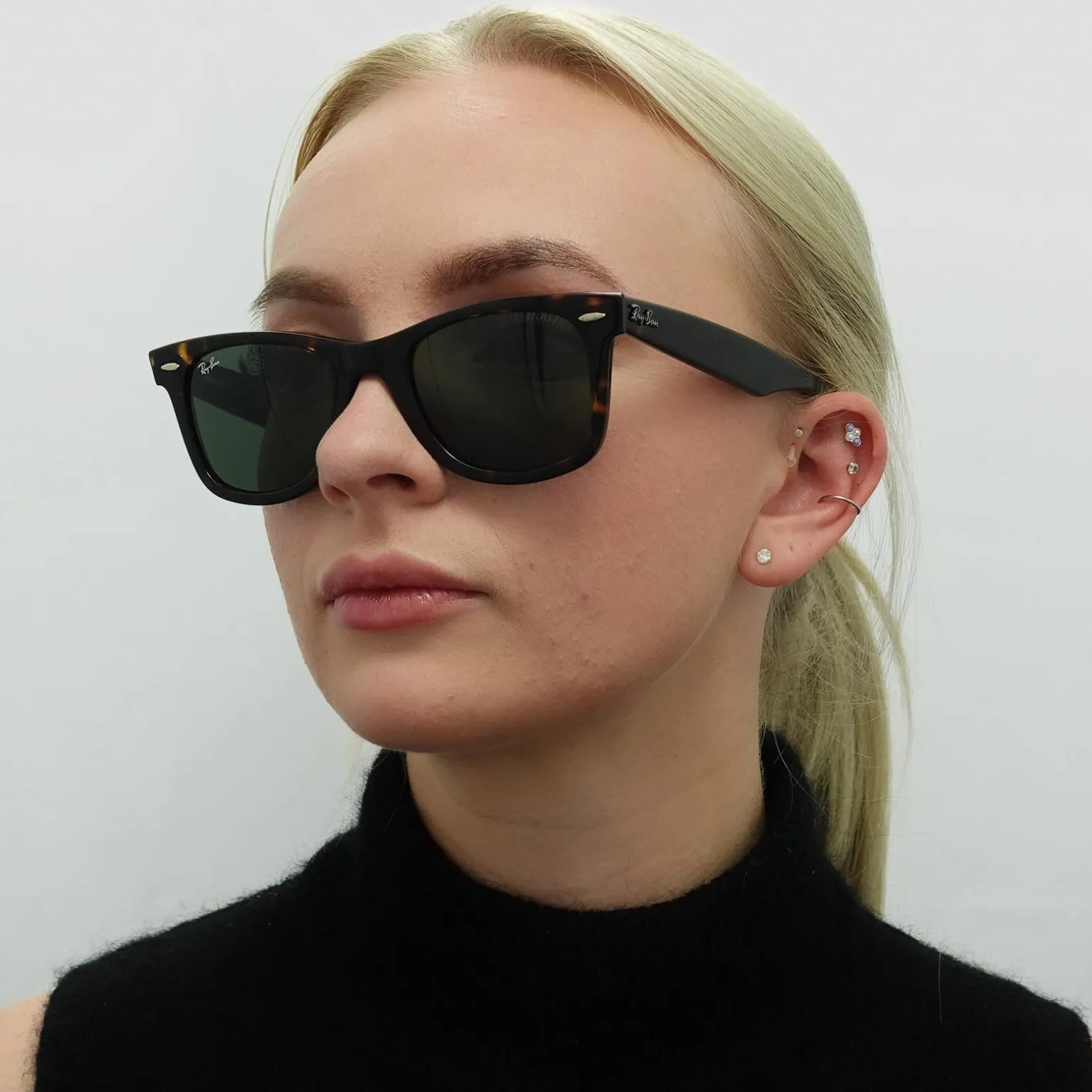 Ray-Ban Sunglasses New Wayfarer 2132 945/57 Honey Crystal Brown Polari
