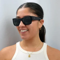 Ray-Ban Sunglasses Nomad RB2187 901/31 Shiny Black Green G-15