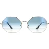 Ray-Ban Sunglasses Octagon RB1972 91493F Silver Blue Gradient 54mm