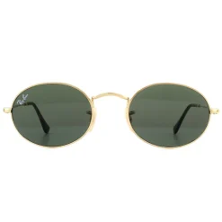 Ray-Ban Sunglasses Oval 3547N 001 Gold Green G-15