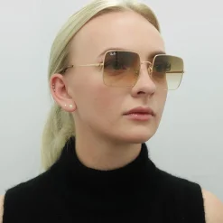Ray-Ban Sunglasses RB1971 914751 Gold Light Brown Gradient
