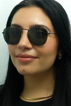 Ray-Ban Sunglasses RB3857 Frank 919931 Black G-15 Green