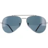 Ray-Ban Sunglasses RB3625 New Aviator 003/R5 Polished Silver Blue