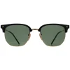 Ray-Ban Sunglasses RB4416 New Clubmaster 601/31 Black on Gold Green