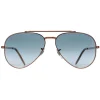 Ray-Ban Sunglasses RB3625 New Aviator 92023F Polished Rose Gold Blue G