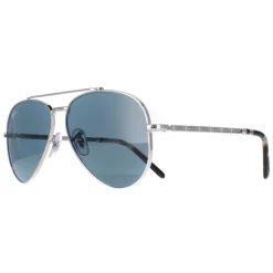 Ray-Ban Sunglasses RB3625 New Aviator 003/R5 Polished Silver Blue