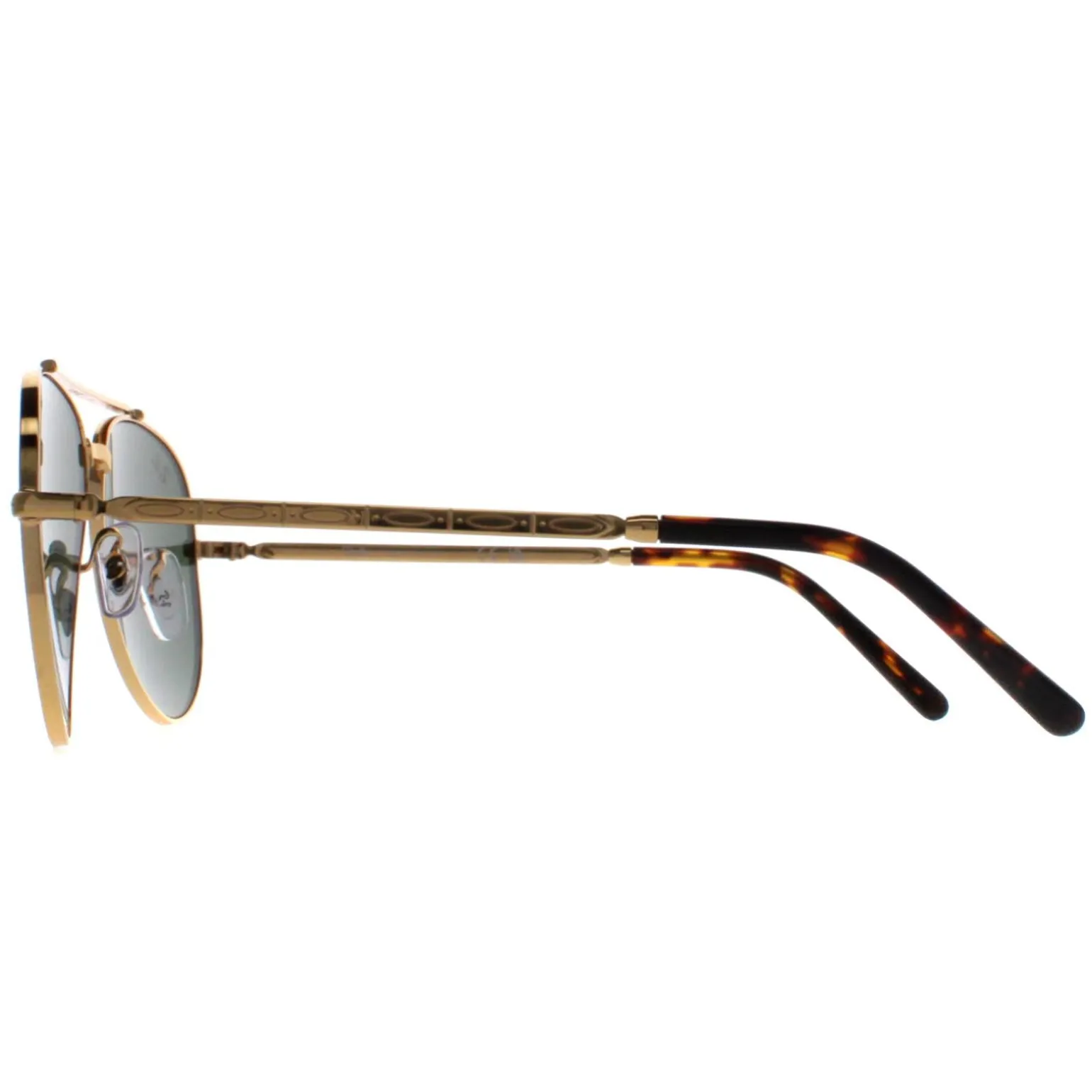 Ray-Ban Sunglasses RB3625 New Aviator 919631 Polished Gold Green