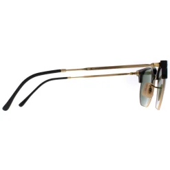 Ray-Ban Sunglasses RB4416 New Clubmaster 601/31 Black on Gold Green