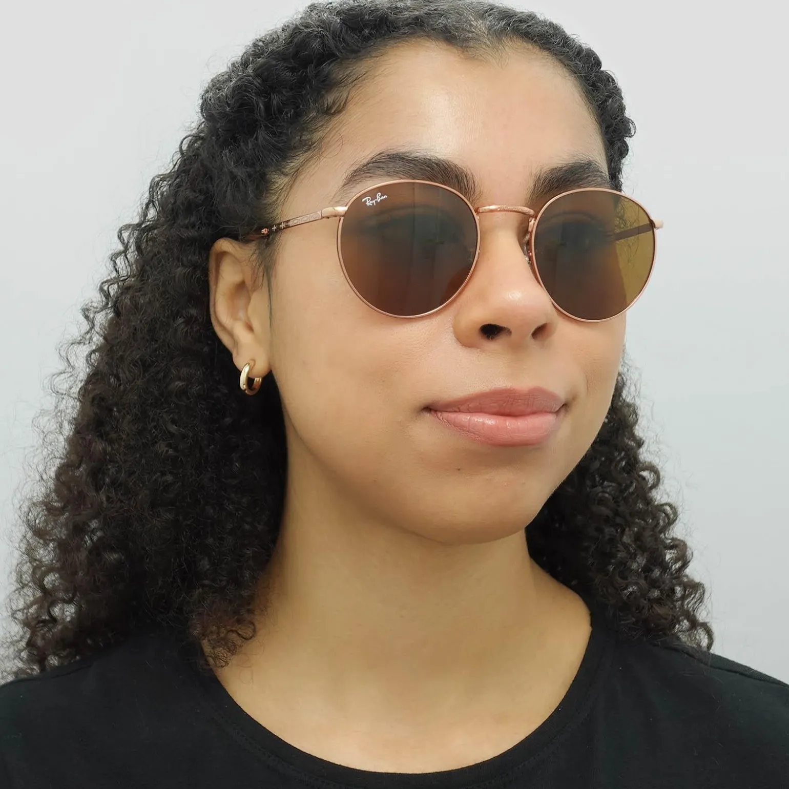Ray-Ban Sunglasses RB3637 New Round 920233 Rose Gold Brown