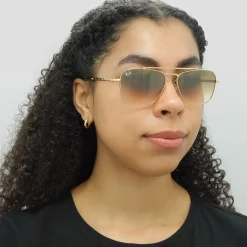 Ray-Ban Sunglasses RB3636 New Caravan 001/51 Gold Brown Gradient