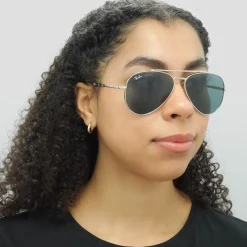 Ray-Ban Sunglasses RB3625 New Aviator 003/R5 Polished Silver Blue