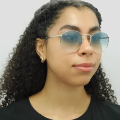 Ray-Ban Sunglasses RB3637 New Round 003/3F Silver Blue Gradient