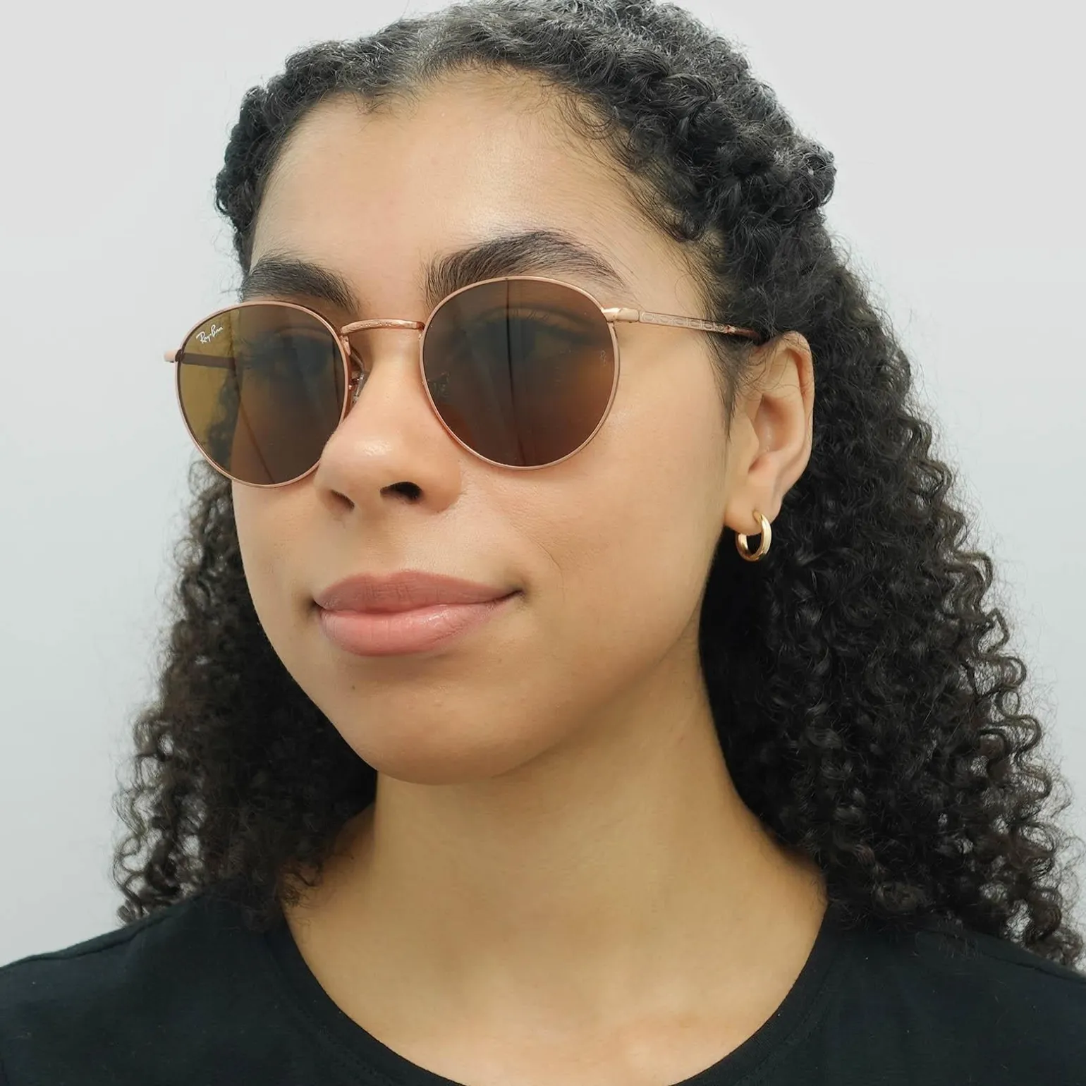 Ray-Ban Sunglasses RB3637 New Round 920233 Rose Gold Brown