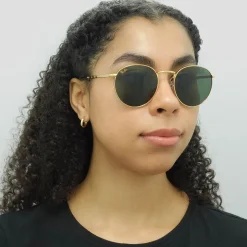 Ray-Ban Sunglasses RB3637 New Round 919631 Gold Green