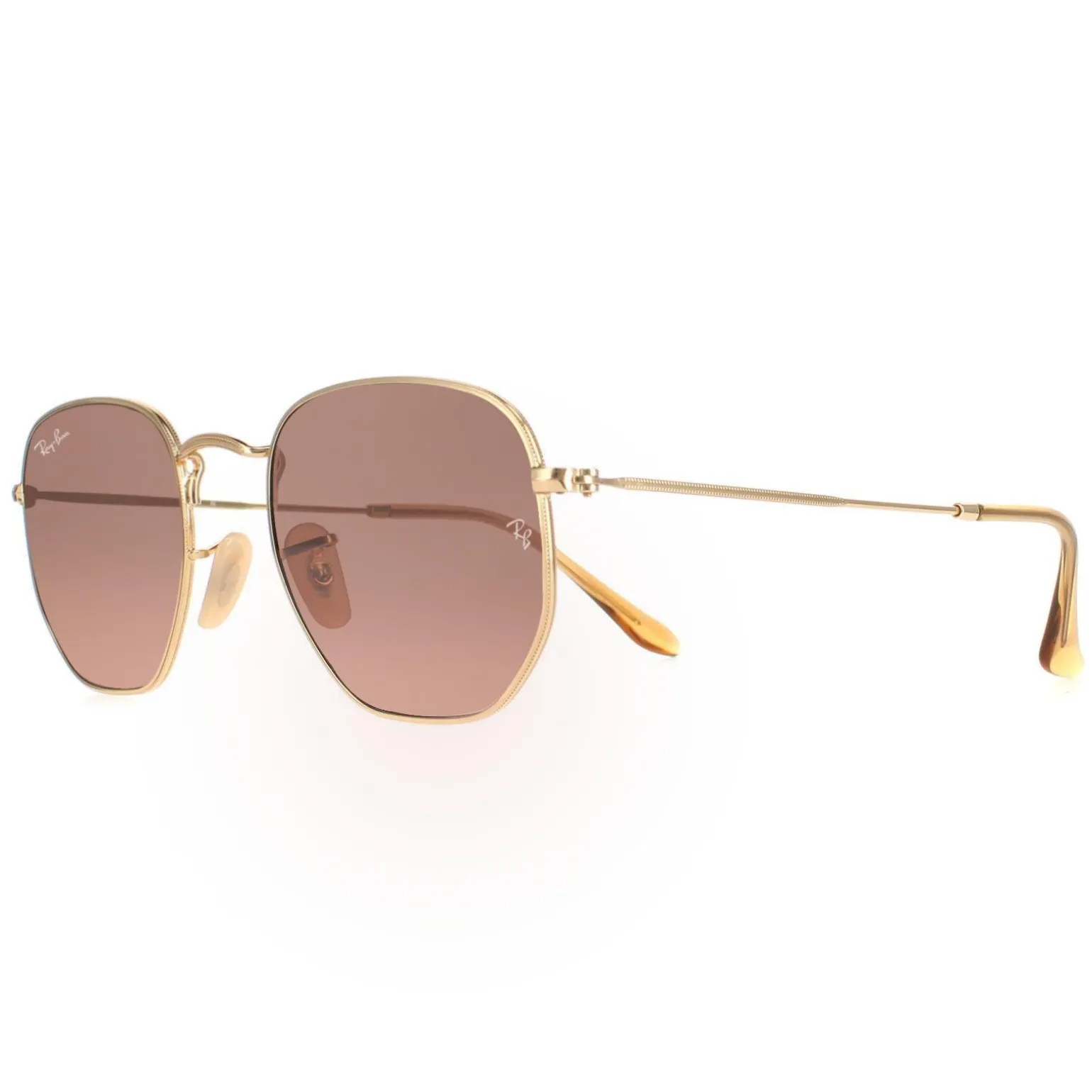 Ray-Ban Sunglasses RB3548N Hexagonal 912443 Arista Gold Brown Gradient
