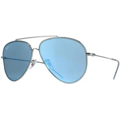 Ray-Ban Sunglasses RB0101S Aviator Reverse 003/GA Silver Blue Mirror