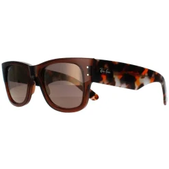 Ray-Ban Sunglasses RB0840S Mega Wayfarer 663693 Transparent Brown and