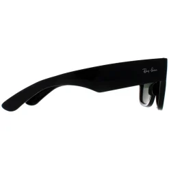 Ray-Ban Sunglasses RB0840S Mega Wayfarer 901/58 Polished Black Green P