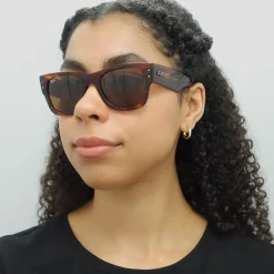 Ray-Ban Sunglasses RB0840S Mega Wayfarer 954/33 Polished Striped Havan