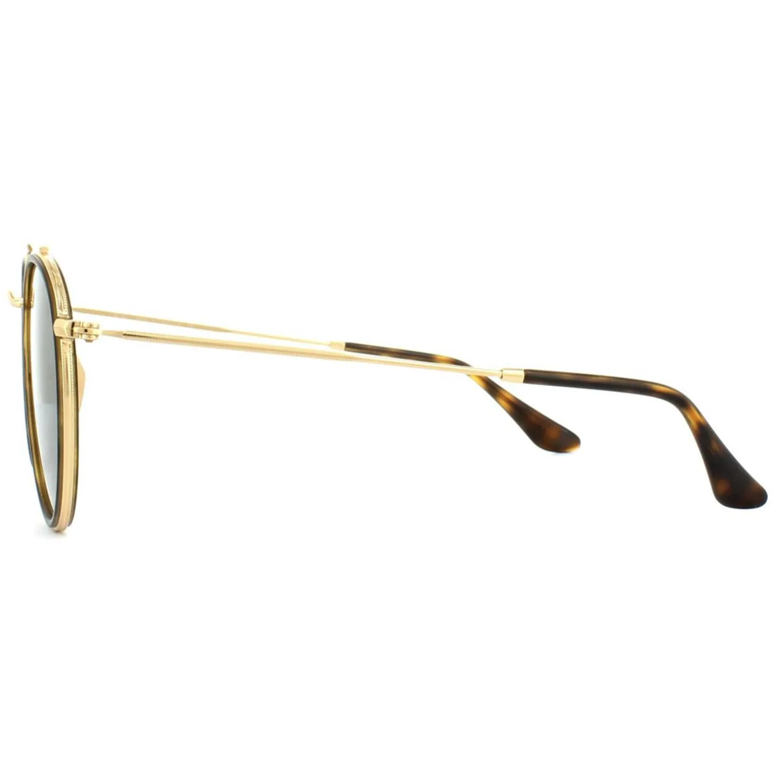 Ray-Ban Sunglasses Round Double Bridge 3647N 001 Gold Green