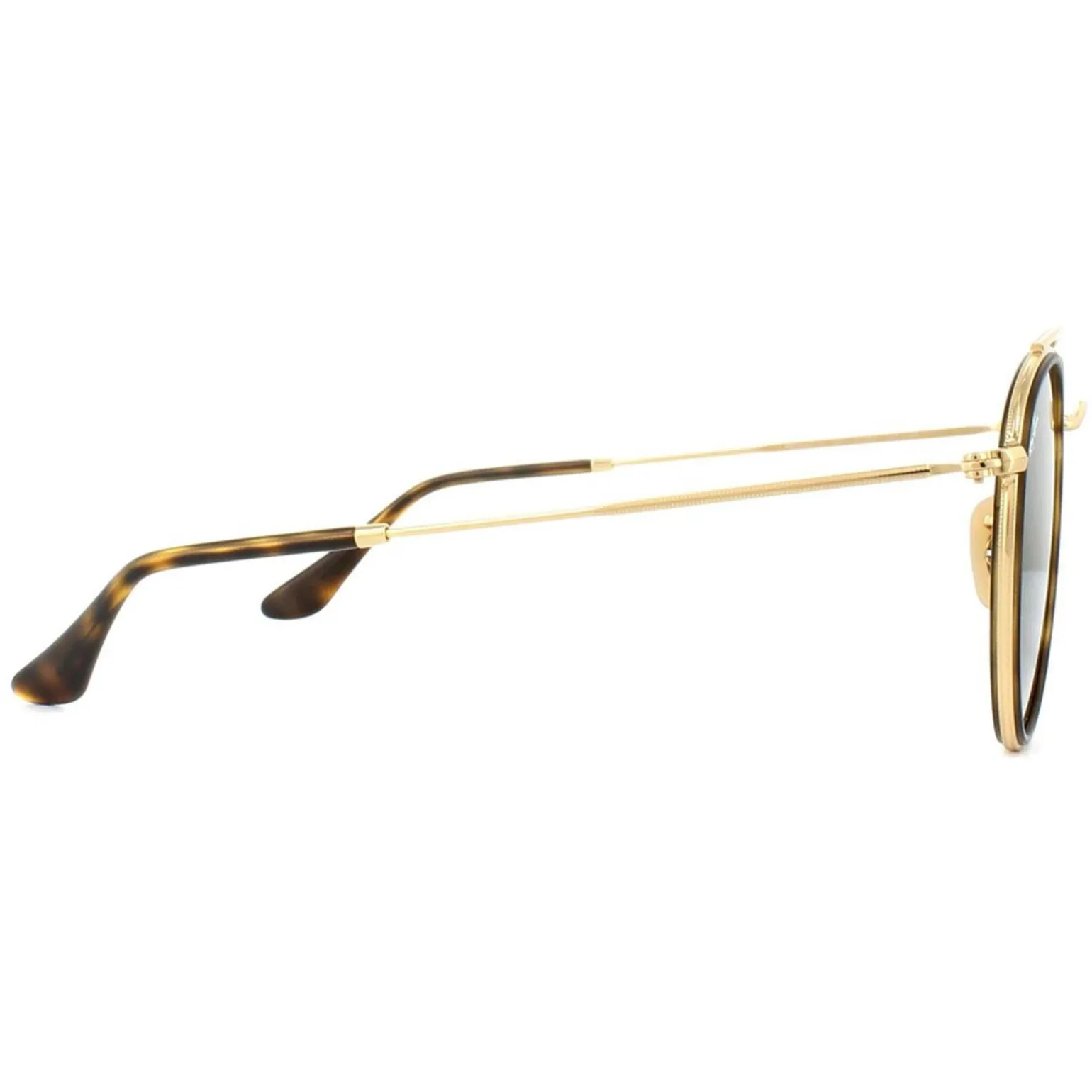 Ray-Ban Sunglasses Round Double Bridge 3647N 001 Gold Green