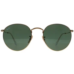 Ray-Ban Sunglasses Round Metal 3447 001 Gold Green 53mm