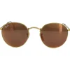 Ray-Ban Sunglasses Round Metal 3447 112/Z2 Gold Copper Flash Mirror