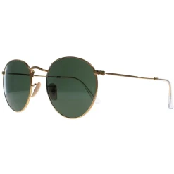 Ray-Ban Sunglasses Round Metal 3447 001 Gold Green 50mm