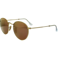 Ray-Ban Sunglasses Round Metal 3447 112/Z2 Gold Copper Flash Mirror