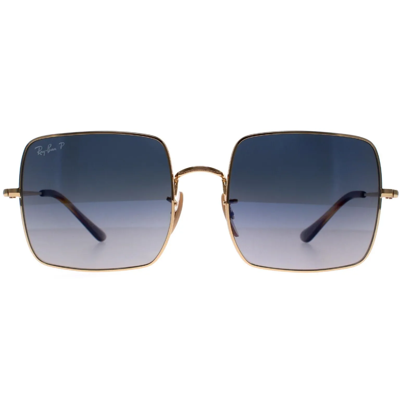Ray-Ban Sunglasses Square RB1971 914778 Polished Gold Blue Grey Gradie