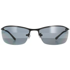 Rayban Sunglasses Top Bar 3183 Shiny Black Polarized Grey 002/81