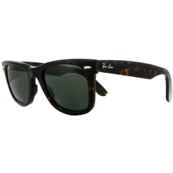 Ray-Ban Sunglasses Wayfarer 2140 902 Tortoise Green G-15 Medium 50mm