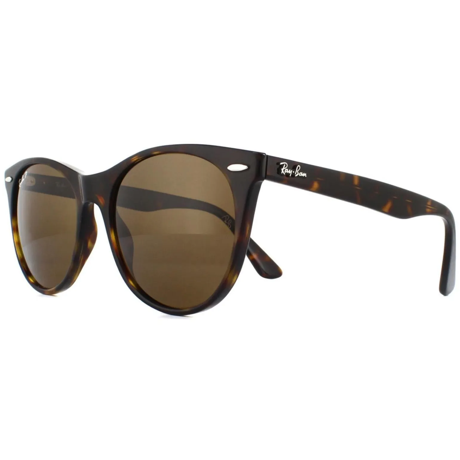 Ray-Ban Sunglasses Wayfarer II RB2185 902/57 Striped Havana Brown Pola