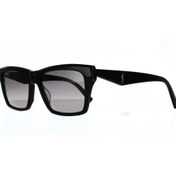 Saint Laurent Sunglasses SL M104 001 Shiny Black Grey Gradient