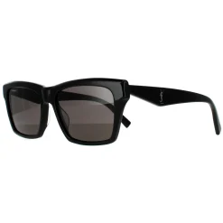 Saint Laurent Sunglasses SL M104 002 Shiny Black Dark Grey
