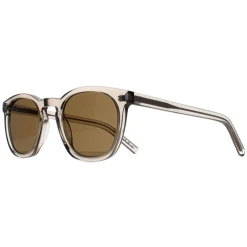 Saint Laurent Sunglasses SL28 047 Transparent Beige Brown