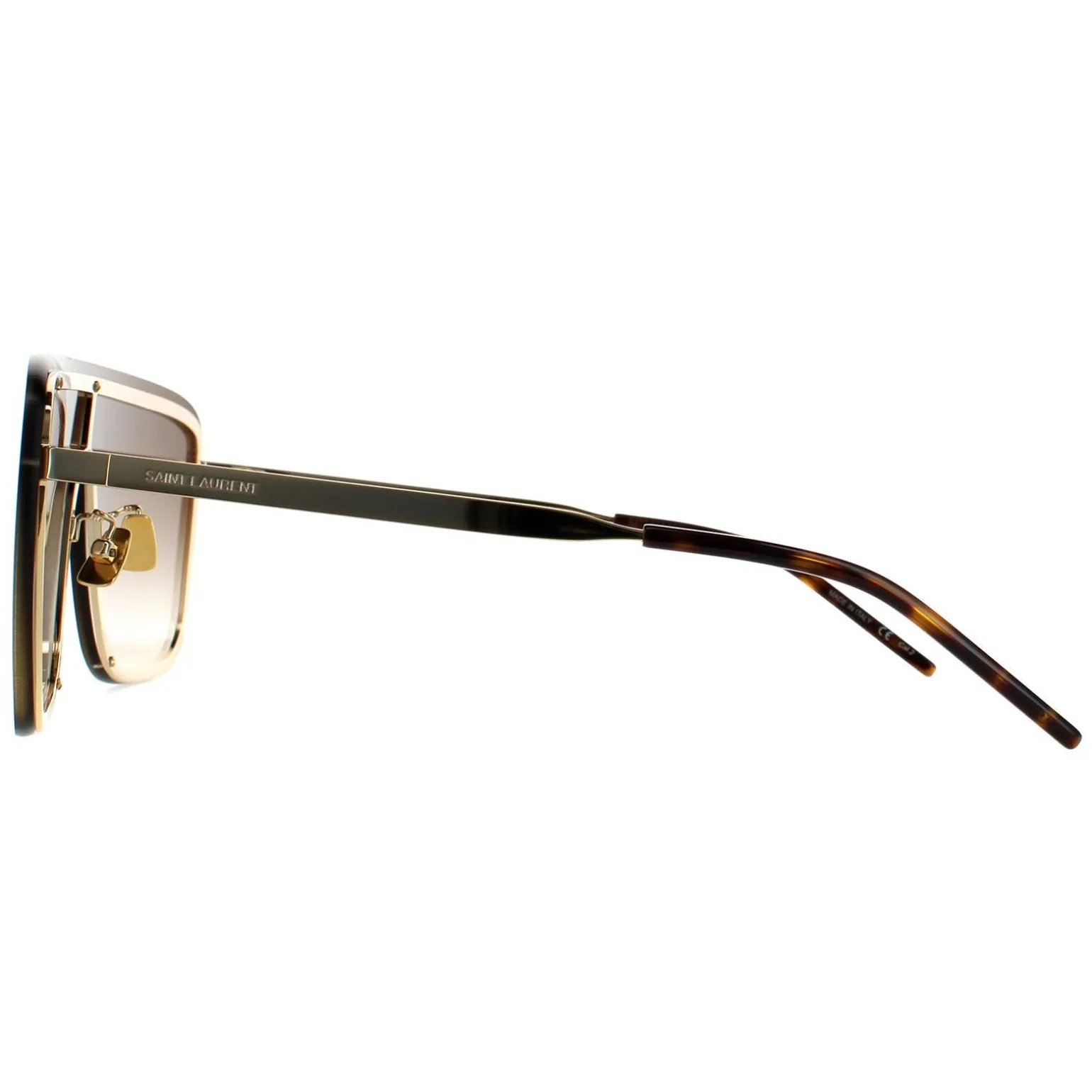 Saint Laurent Sunglasses SL 364 MASK 006 Gold Brown Gradient