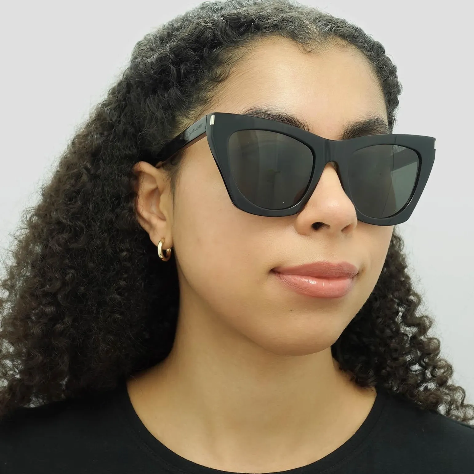 Saint Laurent Sunglasses SL 214 KATE 001 Black Grey