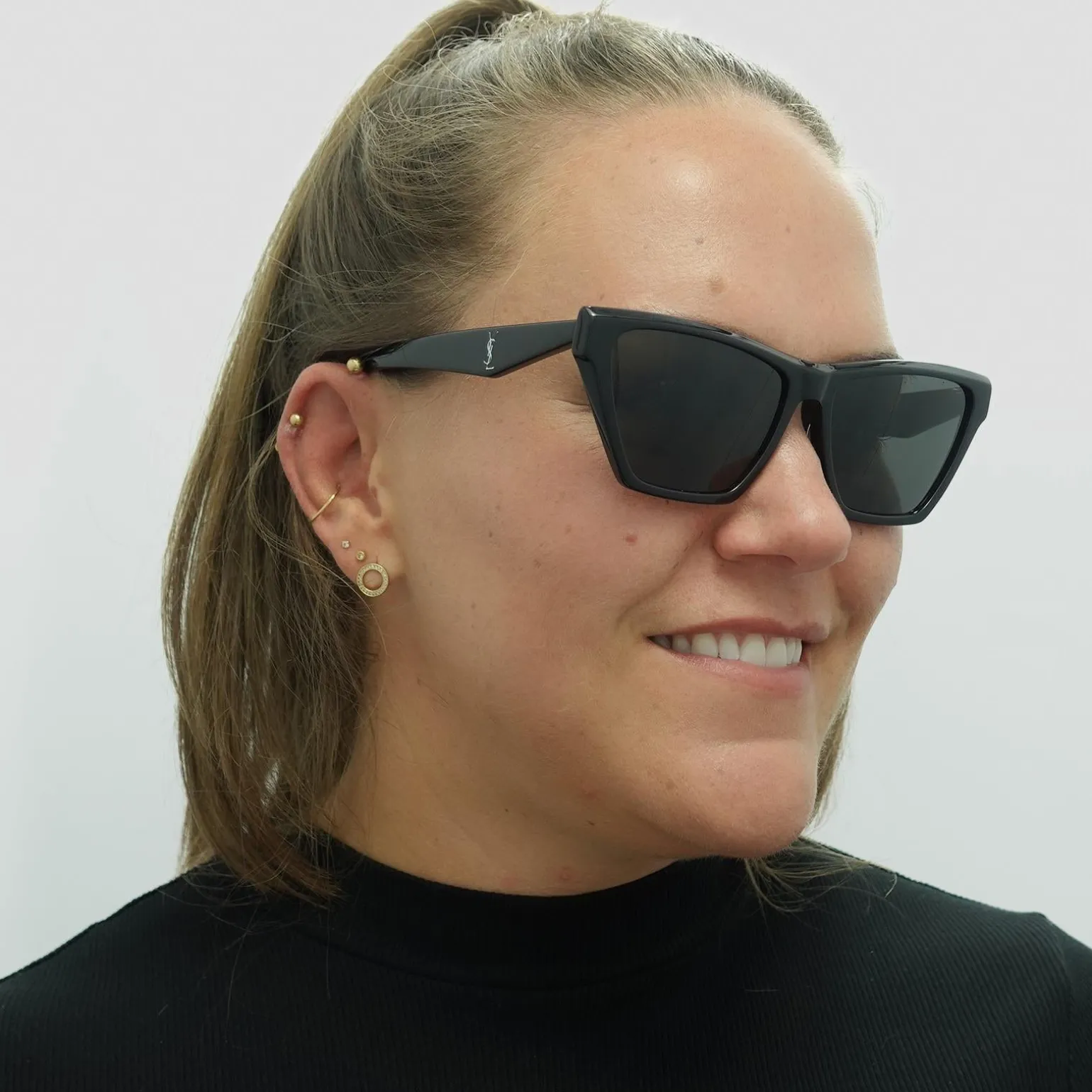 Saint Laurent Sunglasses SL M103 002 Black Black