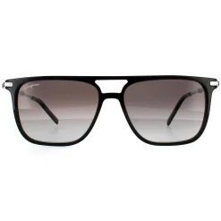 Salvatore Ferragamo Sunglasses SF966S 001 Black and Silver Grey Gradie